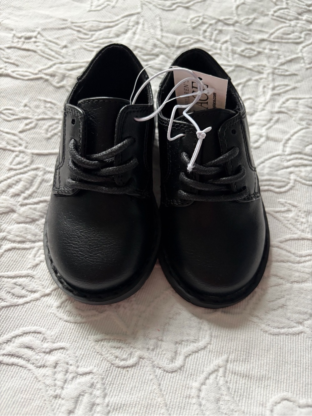 Children’s place toddler 7 new Kids Black Lace-Up Dress Shoes